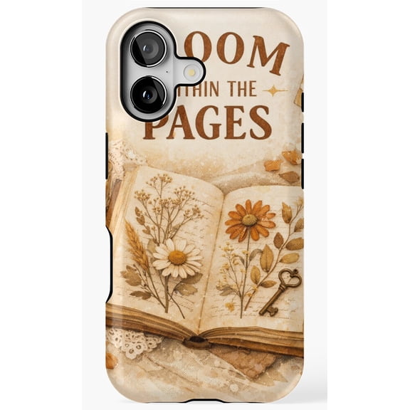 Blooms Between Pages Book Phone Case for iPhone 11 12 13 14 15 16 17 Pro Max
