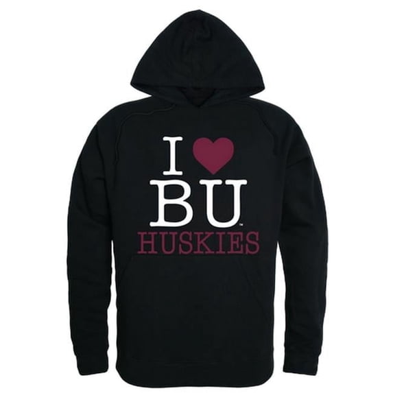 Bloomsburg University Mens I Love Hoodie, Black - Large