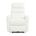 thumbnail image 1 of Bloomy 35.5" High-Back Power Recliner Motion Chair Chiffon White Boucle, 1 of 7