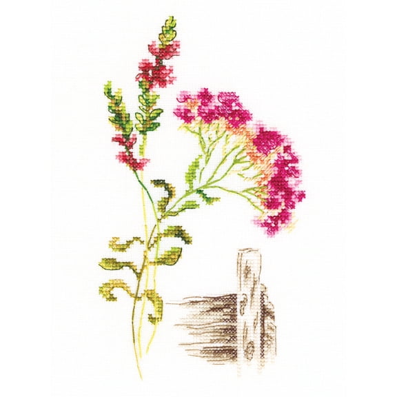 Counted Coss Stitch kit - Bloomy Herbs. 4"x7" M777 by RTO.