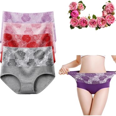 Buy SHAPERX Women Underwear High Waist Cotton Briefs Ladies Panties Tummy Control Panty Full