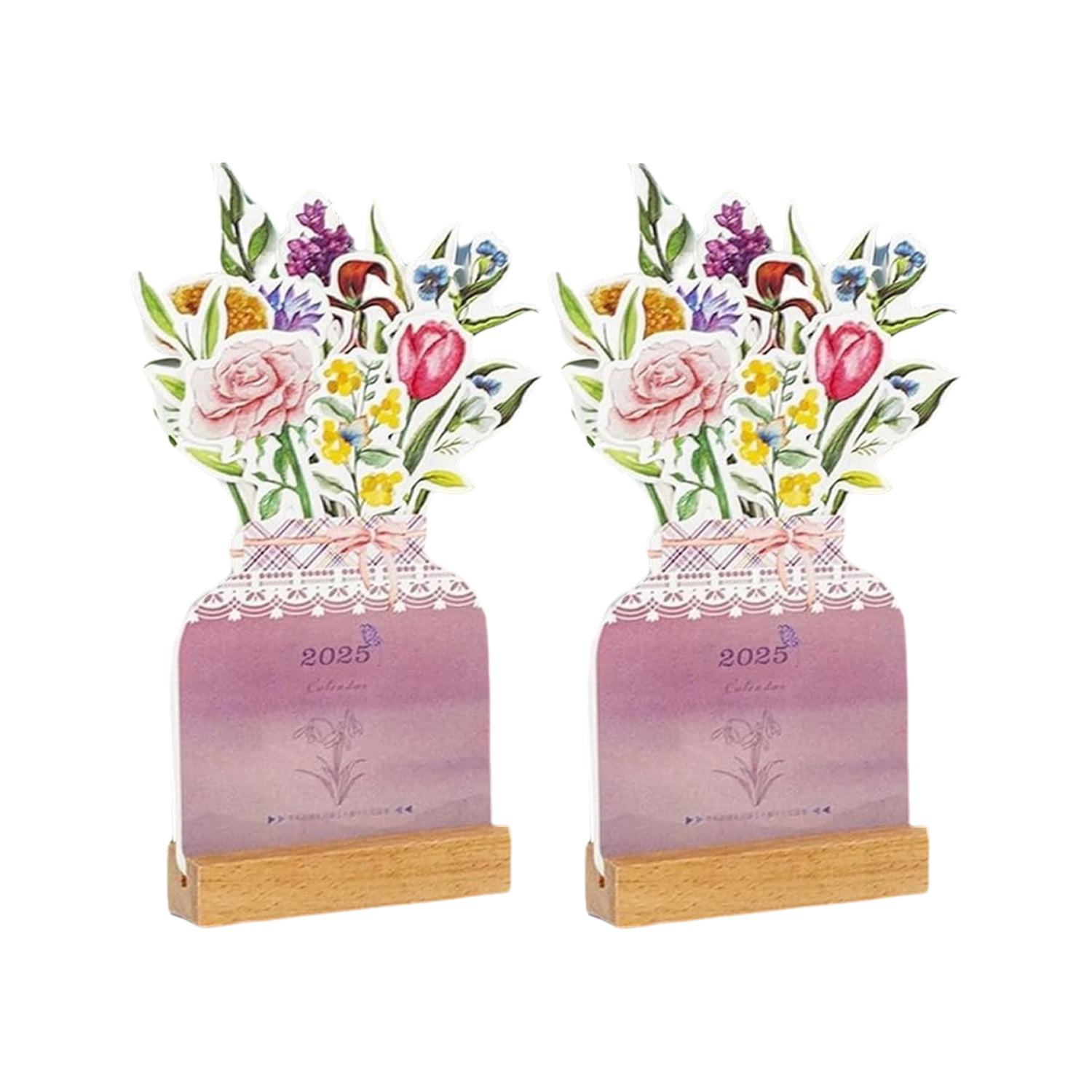 Bloomylog Flower Calendar 2025, Removable Vase Shaped Monthly Calendar