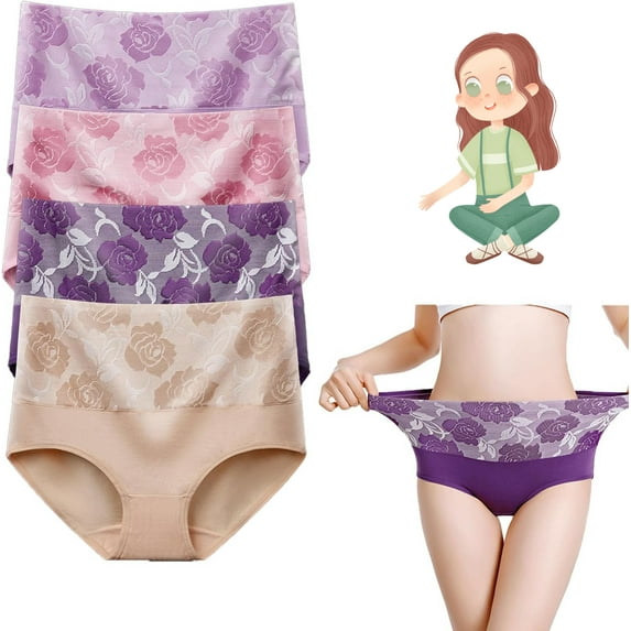 Bloomypink Bloomyfit Leak Proof Underwear for Women, Bloomyfit High Waist Incontinence PantiesTummy Control Panties