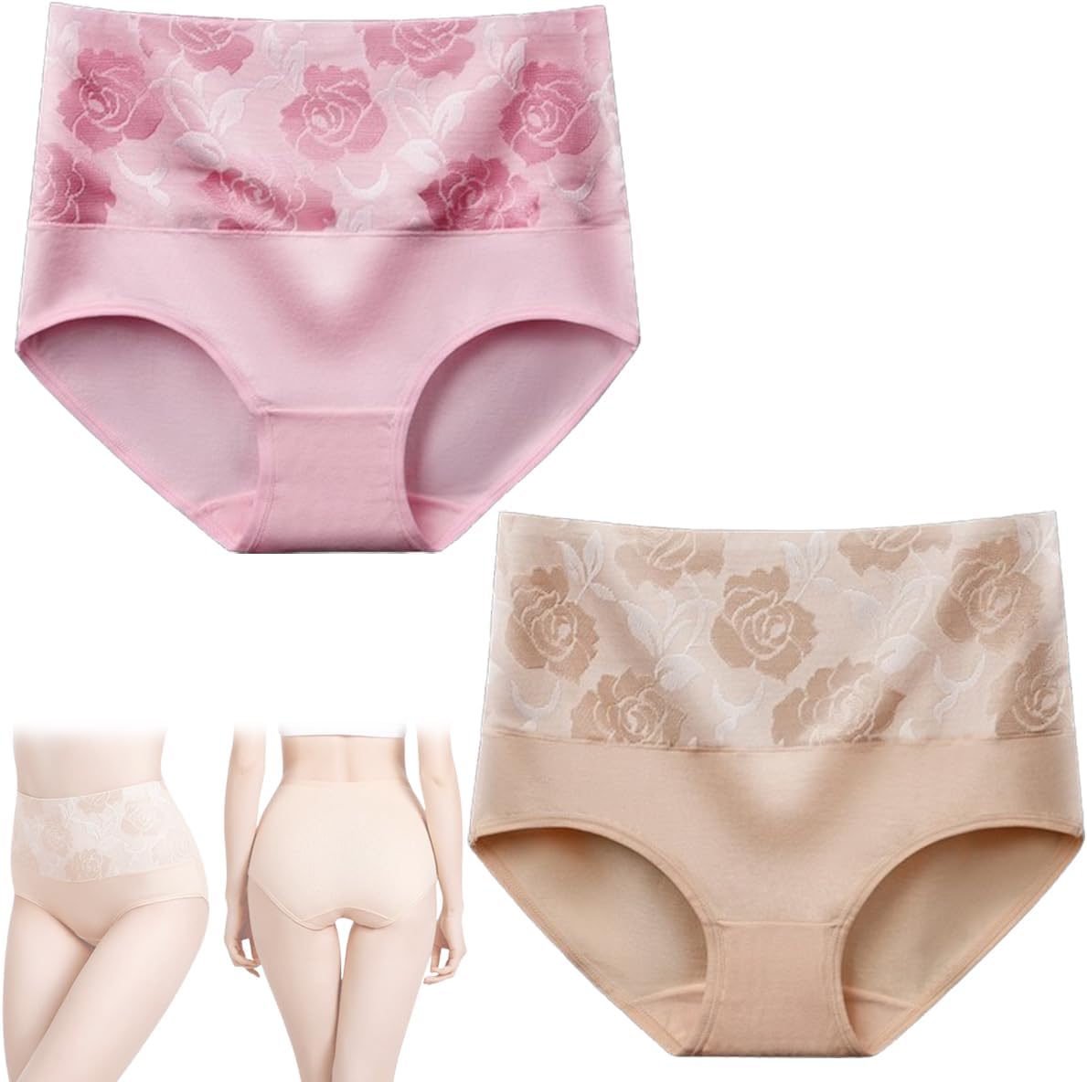 Bloomyfit, High Waist Leak Proof Incontinence Panties, Plus Size Leak Proof Underwear For Women Tummy Control Briefs (4pcs A, XL