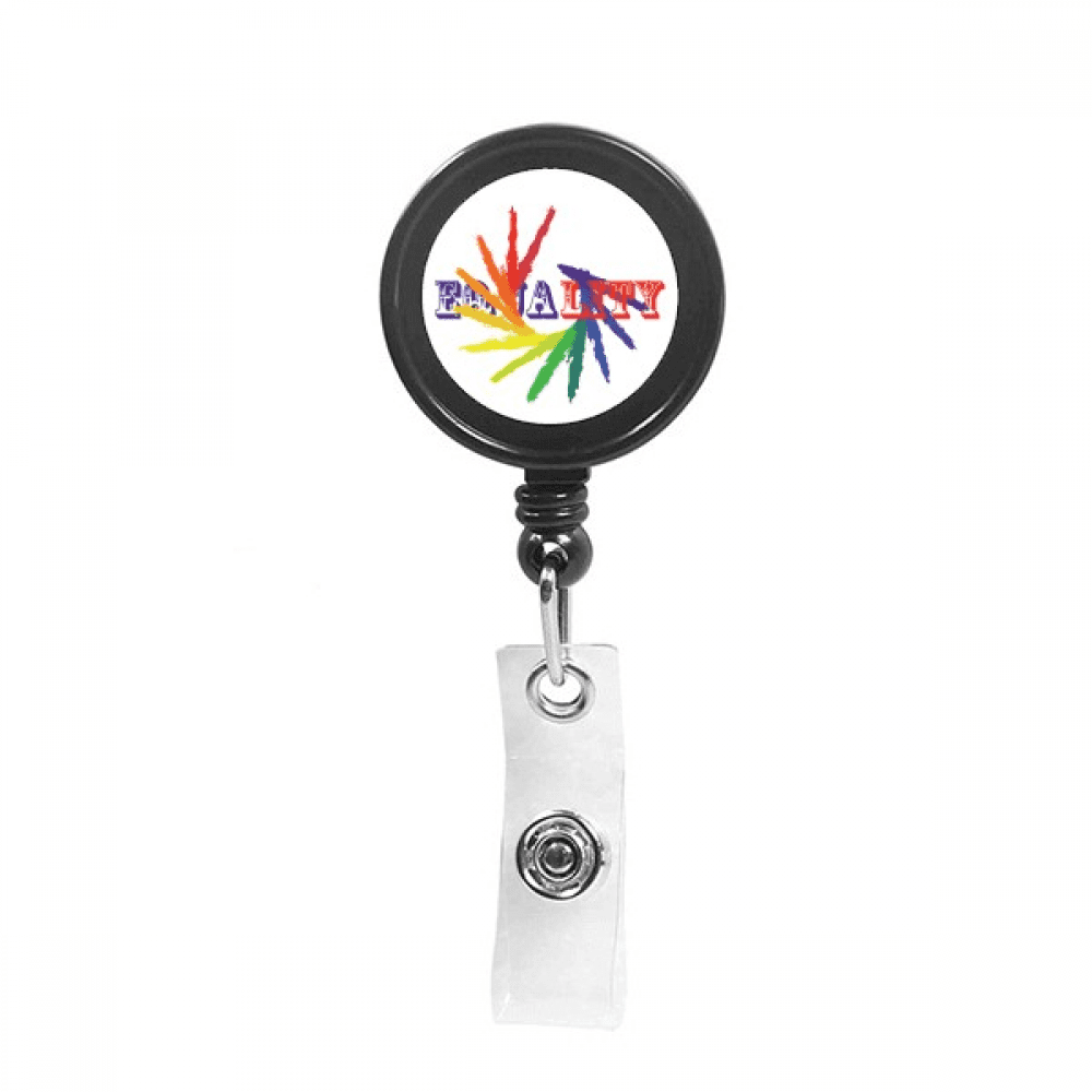 Bloong Differentiation Identity Rainbow Equality Retractable Keychain Badge Holder ID Badge