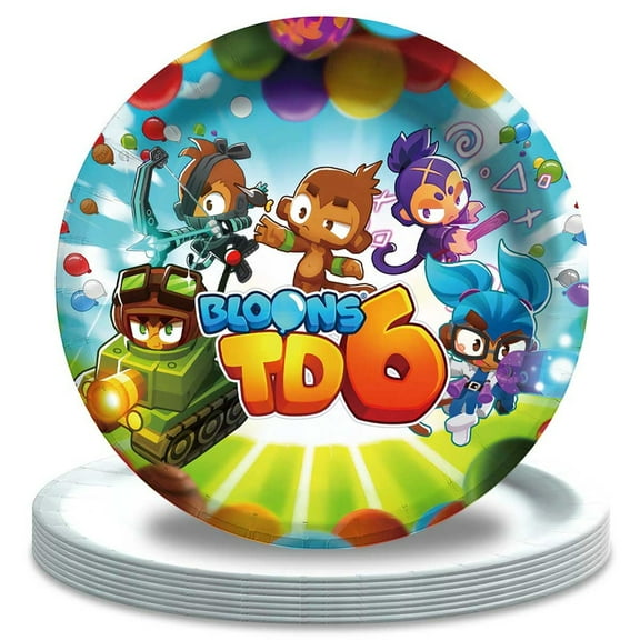 Bloons TD Birthday Decorations Plates Party Supplies Tableware Disposable Dinnerware