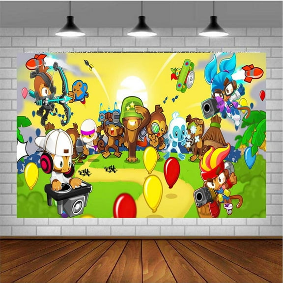Bloons TD Post Wall Decor Birthday Banner Backdrop Background Party Supplies Taspestry