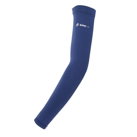 BloqUV UPF 50+ Sun Protection Active Sun Sleeves (Navy, Small)