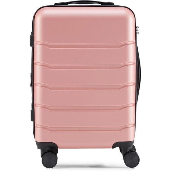 Blorly Carry on Luggage, 20" Lightweight Hardside Suitcase with TSA Lock, Spinner Wheels, Hard Shell, Pink