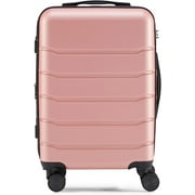 Taoset Carry on Luggage, 20 Lightweight Hardside Suitcase with TSA Lock, Spinner Wheels, Hard Shell, Pink