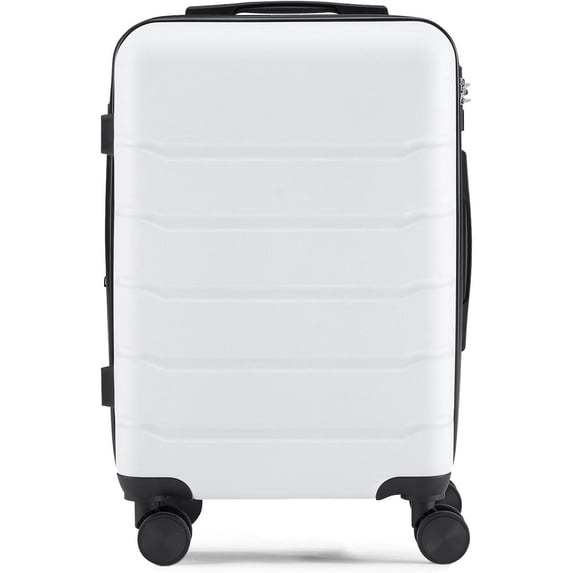 Taoset Carry on Luggage, 20" Lightweight Hardside Suitcase with TSA Lock, Spinner Wheels, Hard Shell, White
