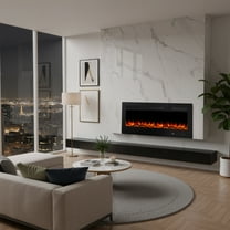 Blorly Electric Fireplace, 42" Fireplace Heater with Remote, Adjustable Flame Color with Timer, Touch Screen, 1500W/750W Wall Mounted, Recessed Insert, Freestanding