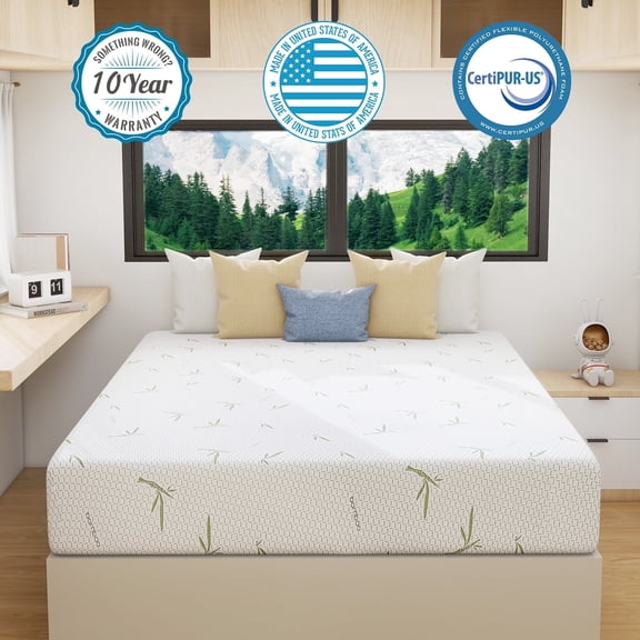 IULULU Short Queen Memoru Foam Mattress, RV Mattress, 8 inch Short Queen Size Mattress for RVs, Campers Trailers Mattress in a Box