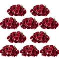 thumbnail image 1 of Blosmon Artificial Flower Kissing Balls for Wedding Table Centerpieces 10Pcs 14.2 Large Burgundy Fake Roses Hydrangea Flower Arrangement Christmas Party Decor, 1 of 8