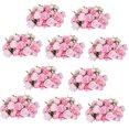 thumbnail image 1 of BLOSMON 7.87" Artificial Plastic Silk Pink Roses Wedding Bouquet (10 Count), 1 of 6