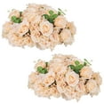 thumbnail image 1 of Blosmon Artificial Flower Kissing Balls for Wedding Table Centerpieces 2Pcs 15.7 Large Champagne Fake Roses Hydrangea Flower Arrangement, 1 of 6