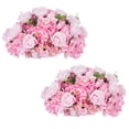 thumbnail image 1 of Blosmon Artificial Flower Kissing Balls for Wedding Table Centerpieces 2Pcs 15.7 Large Pink Fake Roses Hydrangea Flower Arrangement, 1 of 6