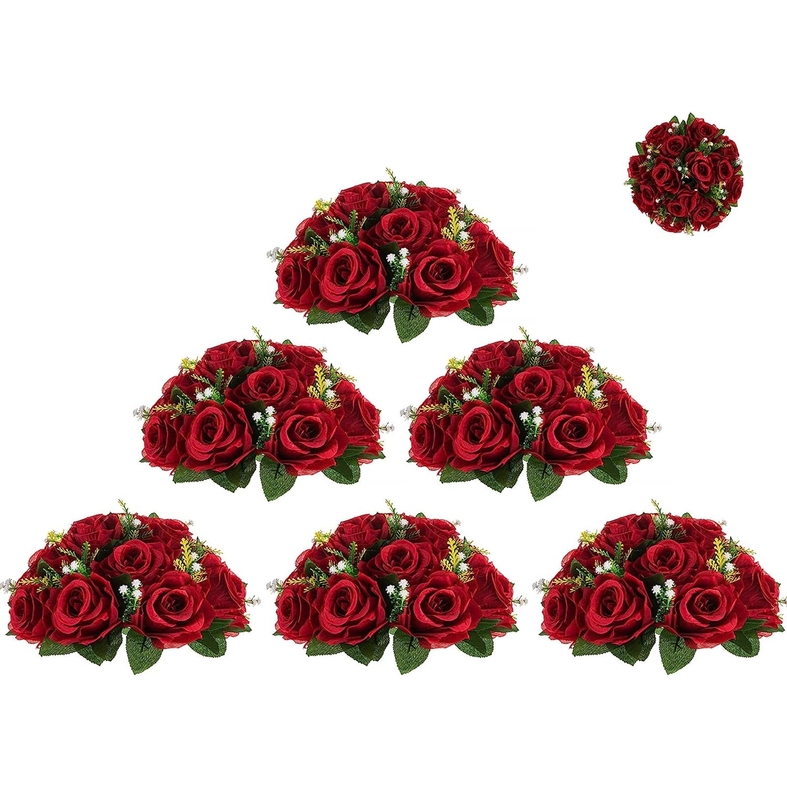 Blosmon Flower Kissing Balls Wedding Centerpieces 6 Pcs Spring
