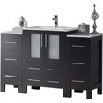 thumbnail image 1 of Blossom 48" Bathroom Vanity | Espresso | Ceramic Sink | Solid Wood | Double Side Cabinet | Freestanding, 1 of 8