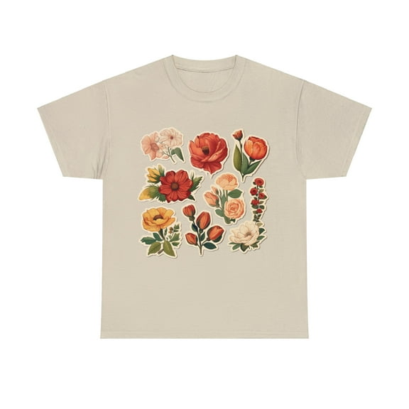 Blossom Array: Floral Bouquet - Unisex Heavy Cotton Tee