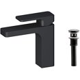 thumbnail image 1 of Blossom Brass Matte Black High Arc 1-Hole Install Single Handle Faucet with Pop-Up Drain - F118 04 P, 1 of 6