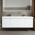 thumbnail image 1 of Blossom Bern 60" Wall Mounted Bathroom Vanity with Double Sink | Floating Cabinet | Soft-Close Doors, 1 of 10