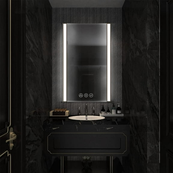 Blossom Binary 20" LED Bathroom Mirror – Anti-Fog | Dimmable | Smart Touch | Compact Modern Design