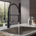thumbnail image 1 of Blossom Kitchen Faucet with Pull Down Sprayer and Soap Dispenser, Single Handle High Arc Solid Brass Sink Faucets for 1 or 3 Hole, Matte Black Finish, 1 of 10