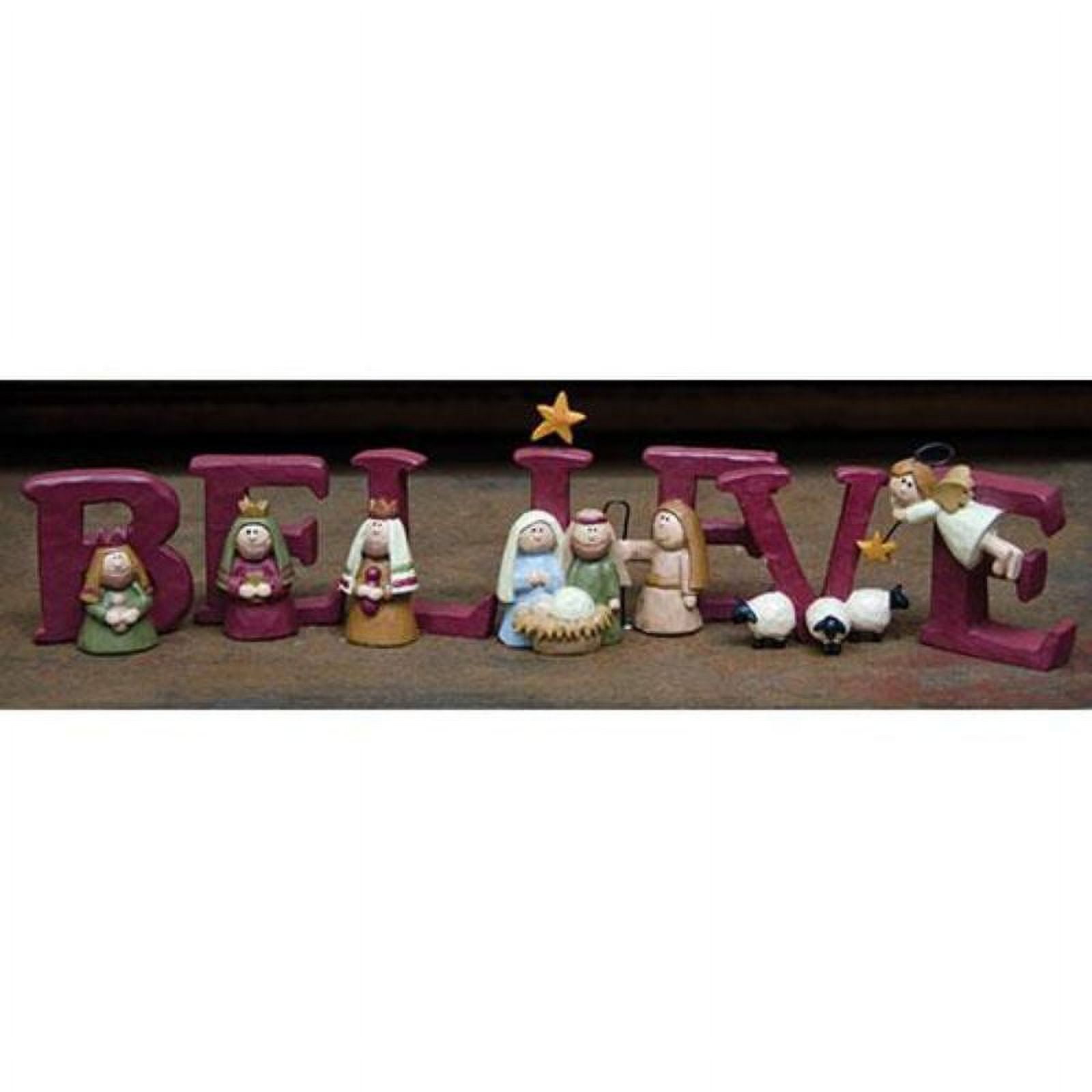 Believe Nativity Resin Christmas Decoration Set with Figures