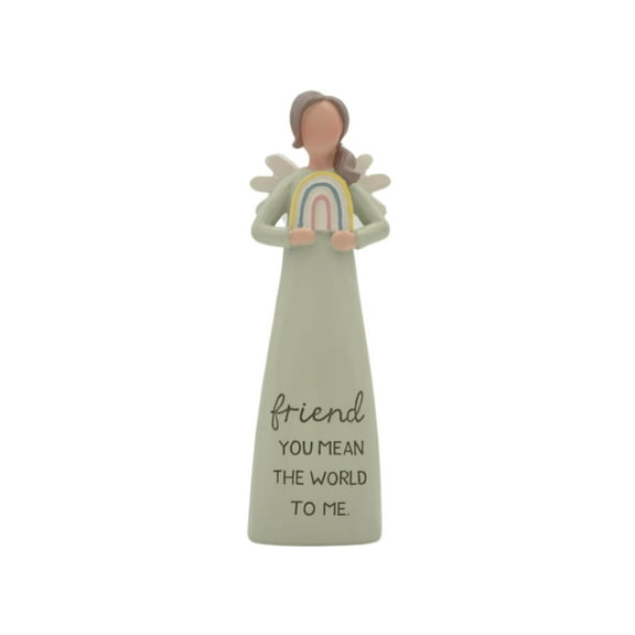 Blossom Bucket Friend Bright Blessings Angel Figurine, 5.25-inch Height, Resin