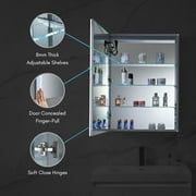 Blossom Capella 24" LED Medicine Cabinet | Right Hinge| Aluminum Frame | Adjustable Shelves | Smart Memory