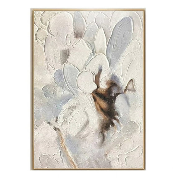 Blossom Dandelion Textured Oil Painting on Canvas Large Wall Art Abstract Flower Art Handmade Painting Wall Decor Living Room Decor