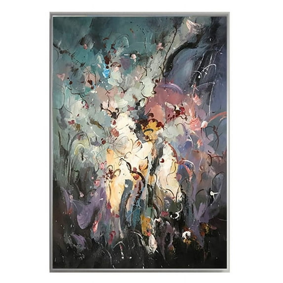 Blossom Dandelion Textured Oil Painting on Canvas Large Wall Art Abstract Flower Art Handmade Painting Wall Decor Living Room Decor