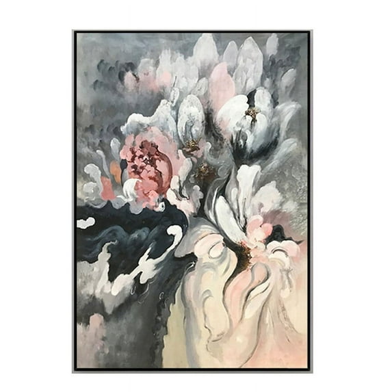 Blossom Dandelion Textured Oil Painting on Canvas Large Wall Art Abstract Flower Art Handmade Painting Wall Decor Living Room Decor