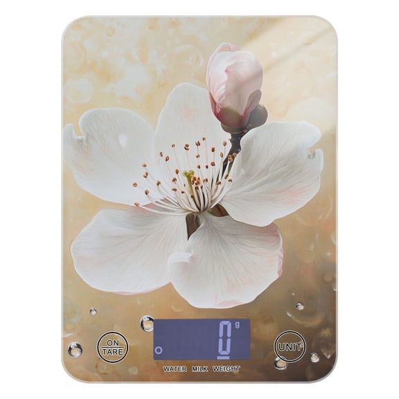 Blossom Drop Food Scale Digital Kitchen Scale Waterproof Grams Ounces lbs for Weight Loss