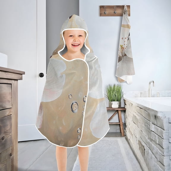 Blossom Drop Toddler Bath Towel Baby Kid Bath Towels Beach Towel Super Soft and Absorbent for Girl Boy