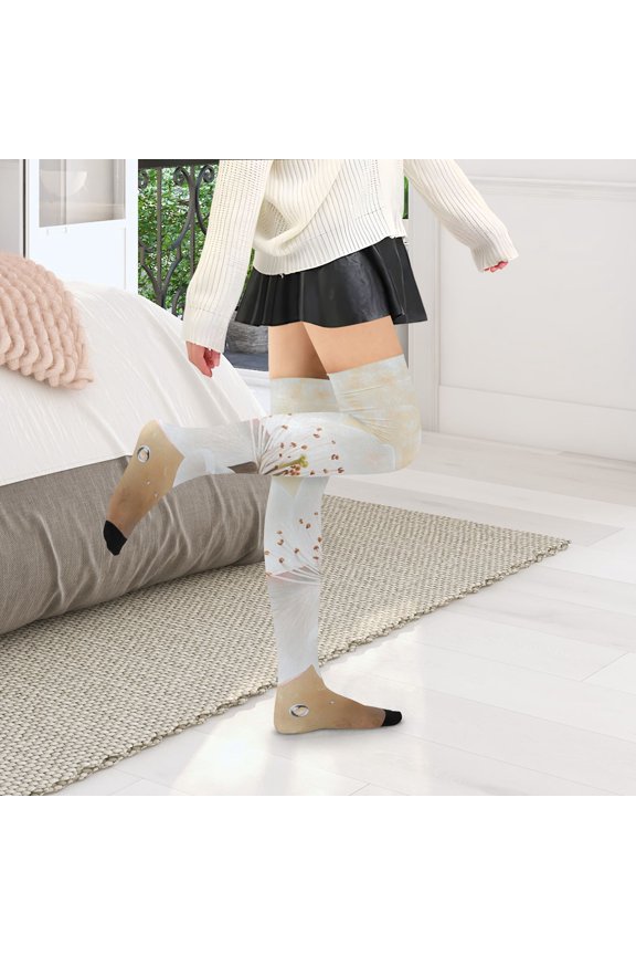 Blossom Drop Womens Thigh High Stocks Over Knee High Socks Thigh Tigh Boot Stockings