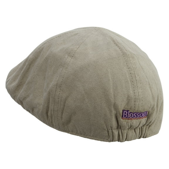 Blossom Embroidered Suede Duck Bill Ivy Hat - Tan OSFM