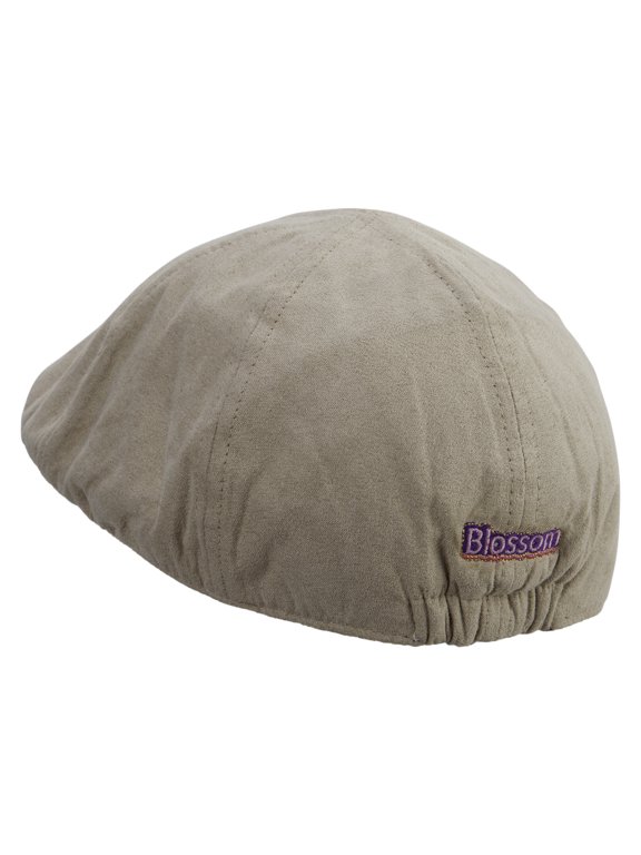 Blossom Embroidered Suede Duck Bill Ivy Hat - Tan OSFM