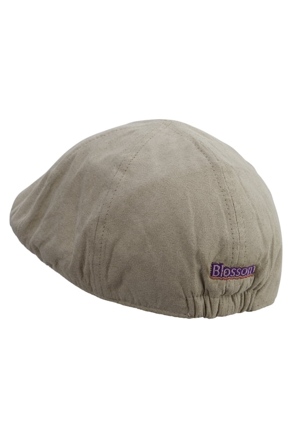 Blossom Embroidered Suede Duck Bill Ivy Hat - Tan OSFM
