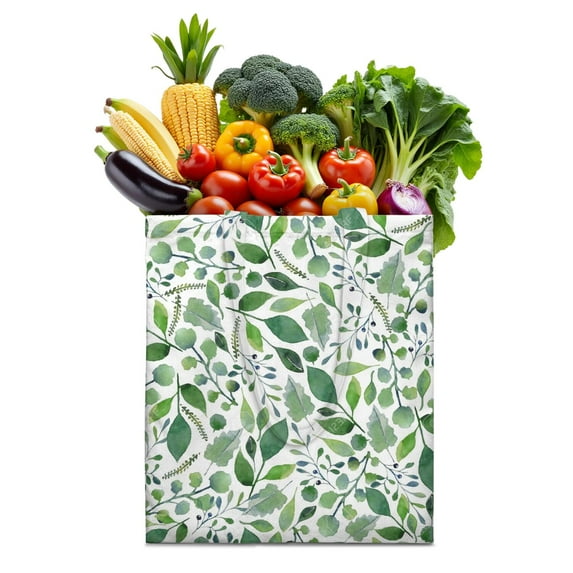 Blossom Floral Foldable Grocery Bag - Machine Washable & Spacious Reusable Tote