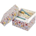 thumbnail image 1 of Blossom Floral Greeting Card Organizer Box with Dividers - Storage for 140+ Cards by Occasion and Recipient, Christmas, Birthday, Sympathy Cards, Photos, Large 7" x 9" x 9-1/2", 1 of 6