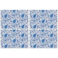 thumbnail image 1 of Blossom Flower Blue Floral Place Mats Table Mats for Outdoor Tables Desk Halloween Gifts Cute Funny Kitchen Table Mats, 1 of 5