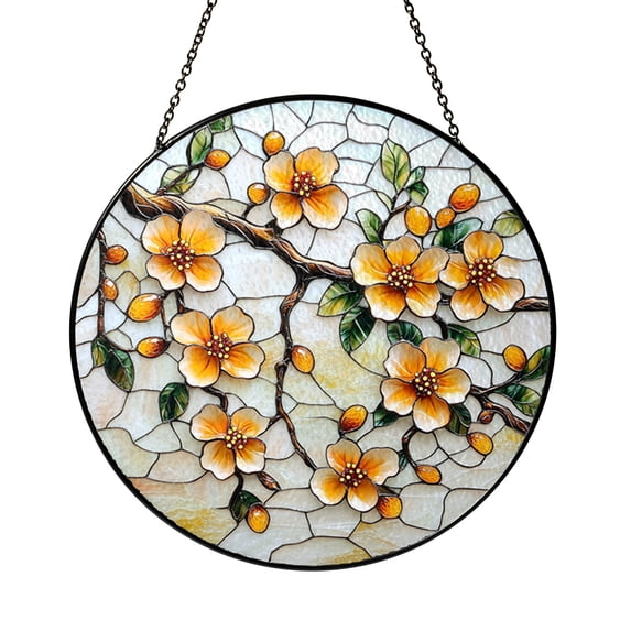 Blossom Flower Branch Stained Glass Suncatcher Window Hanging Decor ...