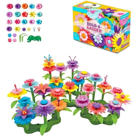 Blossom Flower Garden Building Toys, 109 Colored Blocks Stamens, Pistils, Leaves, Base Educational Creative Play for Preschoolers, Learning Tools for Class, STEM Gifts for Boys & Girls | 52 Pieces