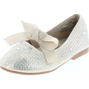 DE BLOSSOM Blossom Girl Lili Sparkle Rhinestones Cute Strap Little Baby Toddler Dress Flat Shoes