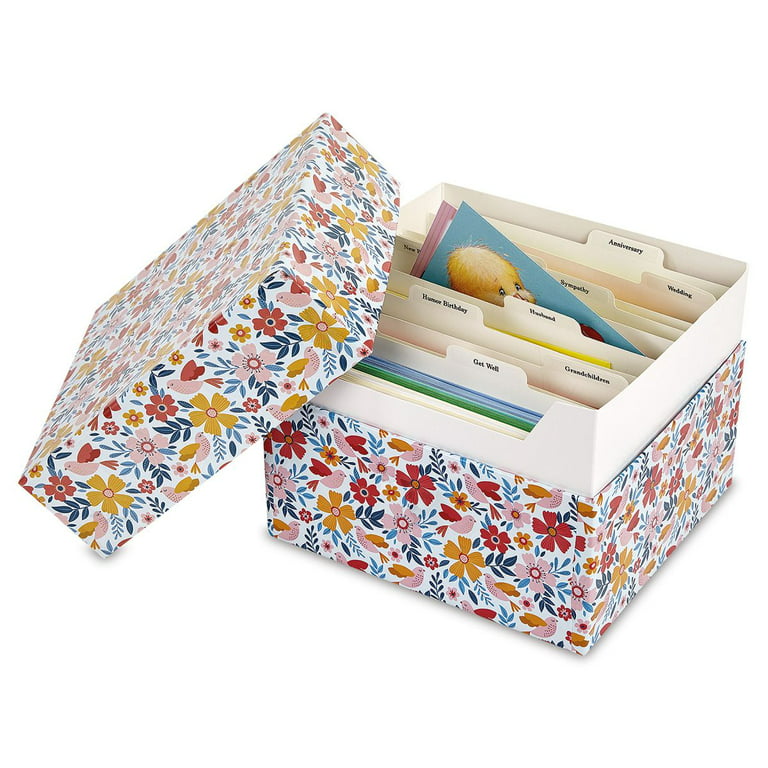 Floral Greeting Card Organization Box With 48 All Occasion Cards Cards - 5  X 7 Cards, 7.5 X 10 X 5.25 Box 