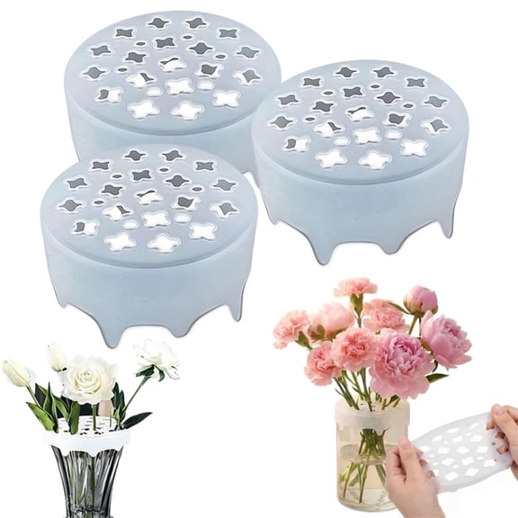 Blossom Grid Silicone Flower Arrangement, 2026 New Flexible Floral Stem Holder for Vases,Silicone Blossom GridFlower Arranger,Water Proof & Reusable Flower Grid for Easy DIY Arrangements