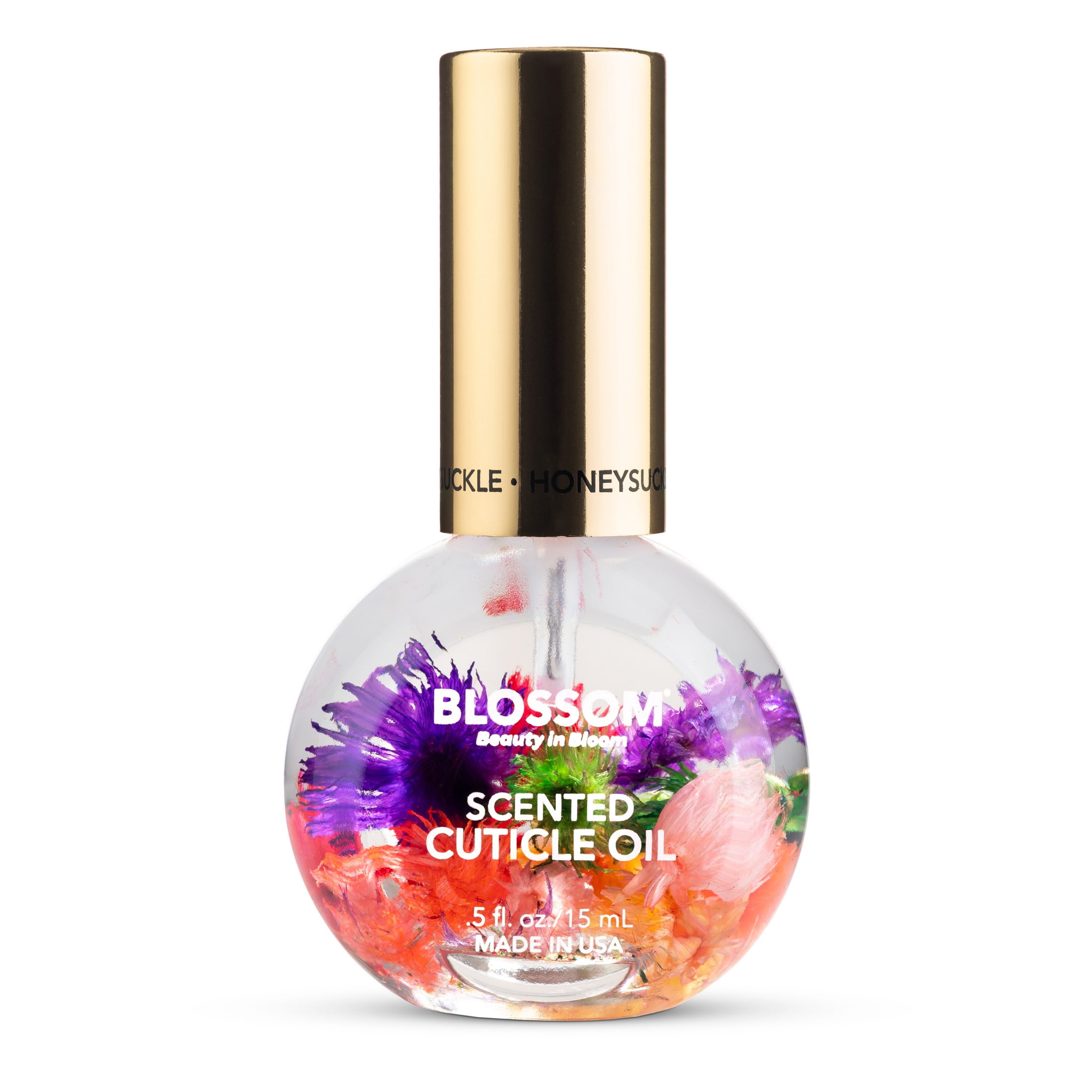 Blossom Honeysuckle Scented Cuticle Oil, Hydrating, Moisturizing, Strengthening, Infused with Real Flowers, 0.5 fl. oz.