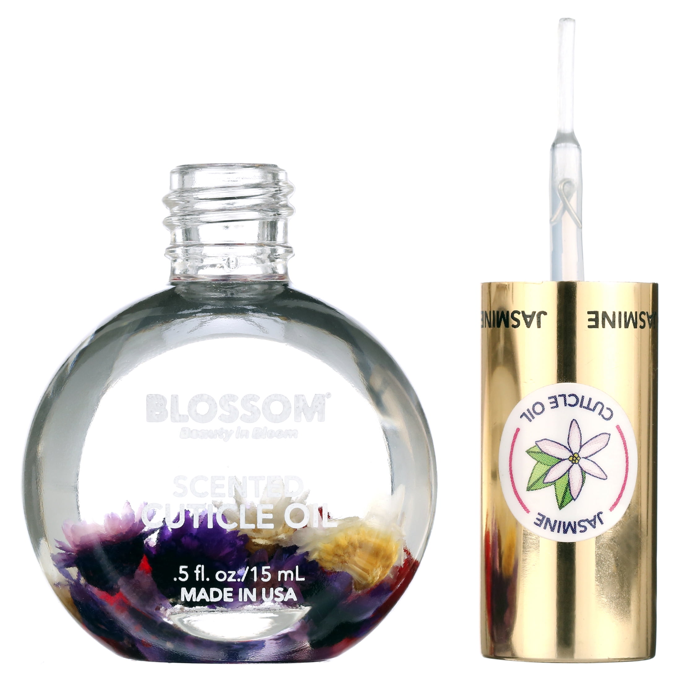 Blossom Hydrating, Moisturizing, Strengthening, Scented Cuticle Oil, Infused with Real Flowers, 0.42 fl. oz, Jasmine